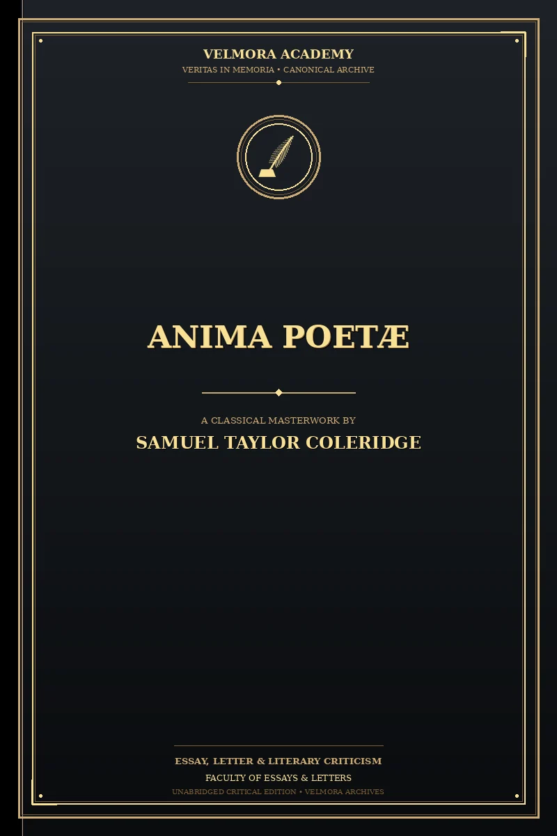 Cover of Anima Poetæ