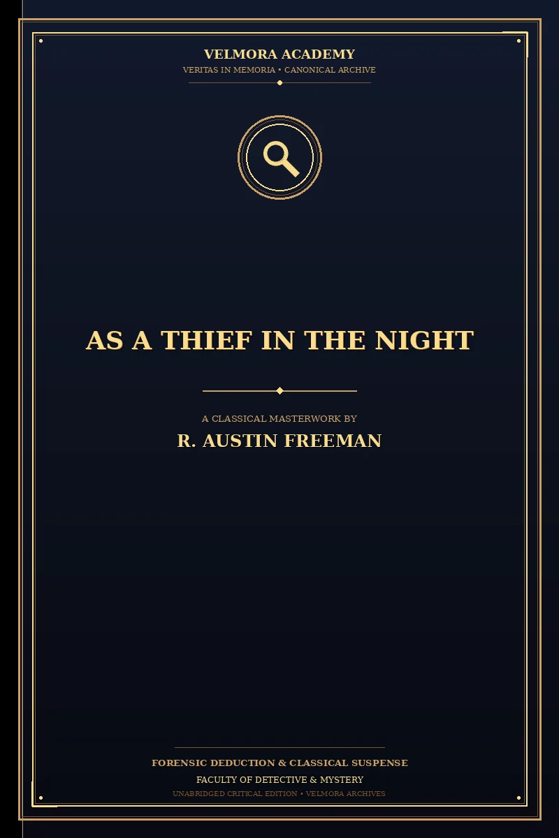 Cover of As a thief in the night