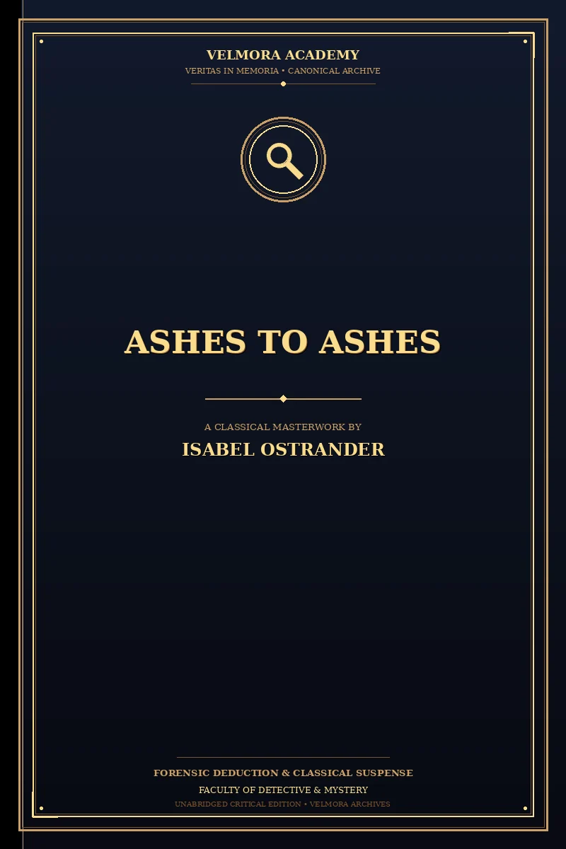 Cover of Ashes to ashes