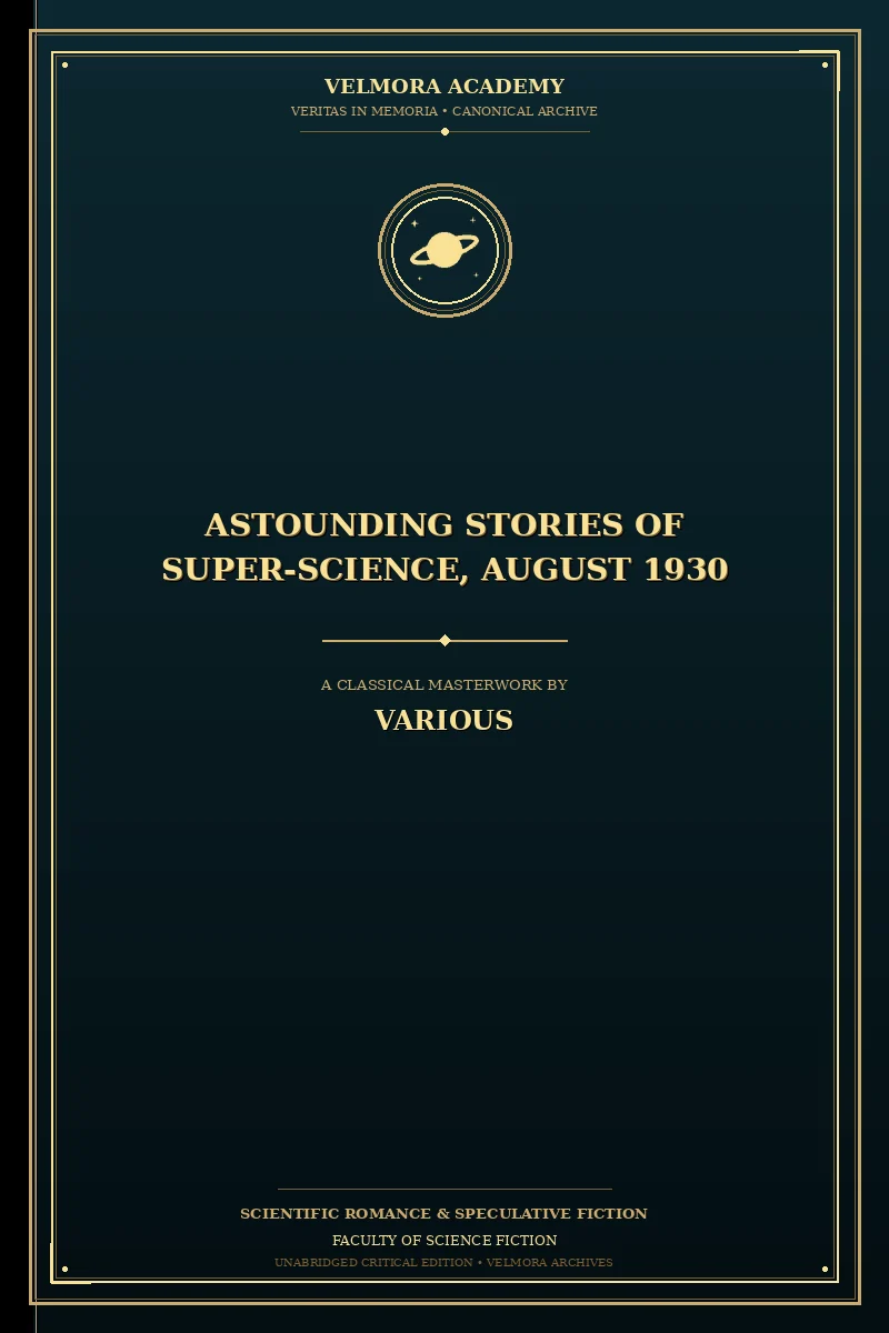 Cover of Astounding Stories of Super-Science, August 1930