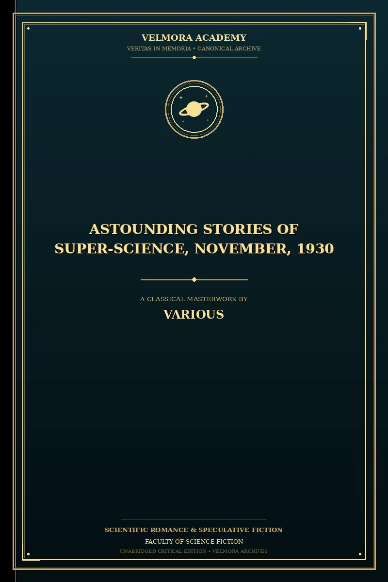 Cover of Astounding Stories of Super-Science, November, 1930