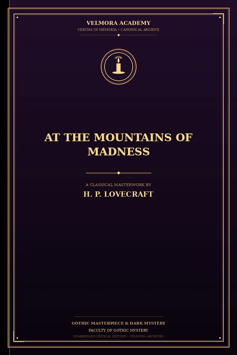 Cover of At the mountains of madness