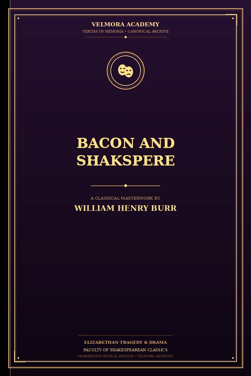 Cover of Bacon and Shakspere