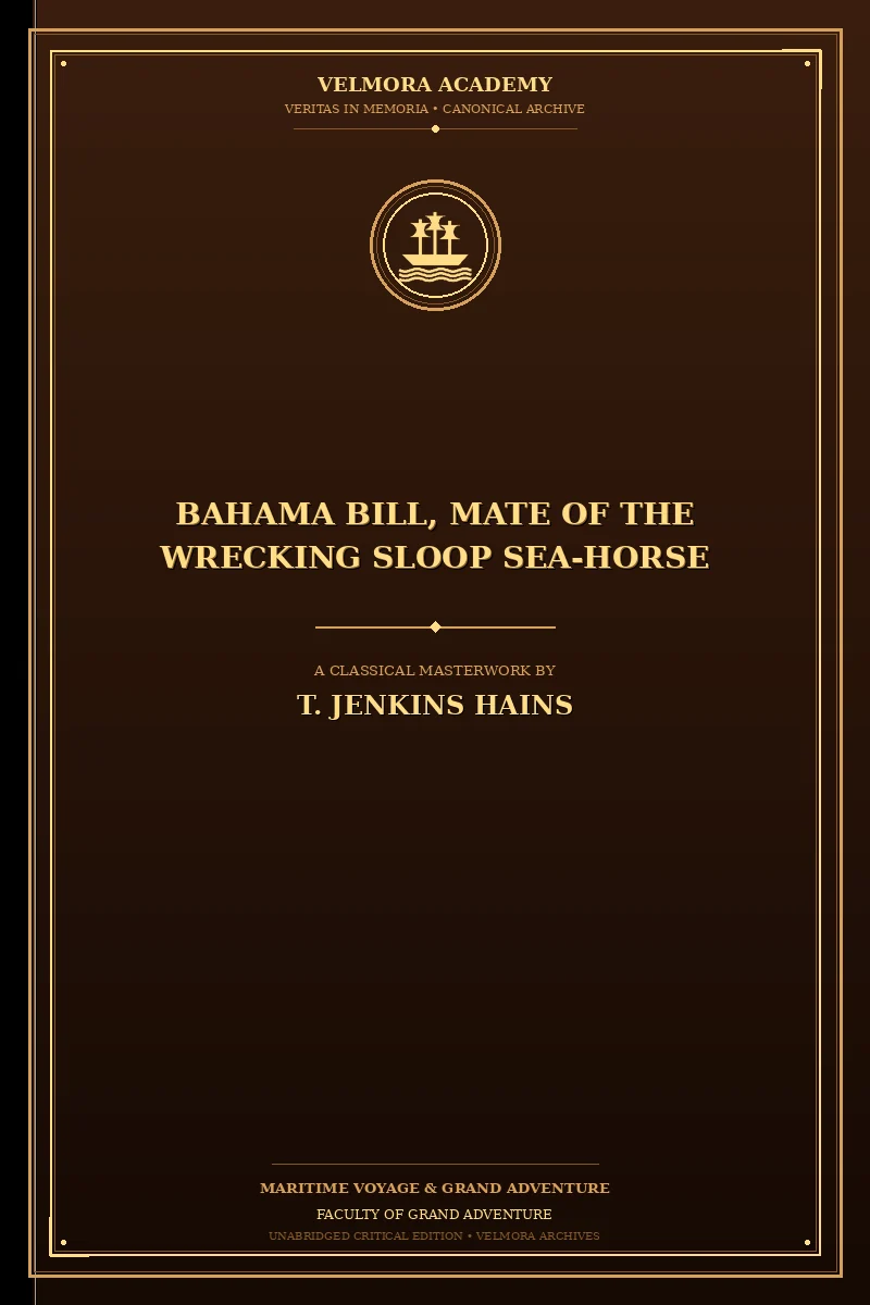 Bahama Bill, Mate of the Wrecking Sloop Sea-Horse