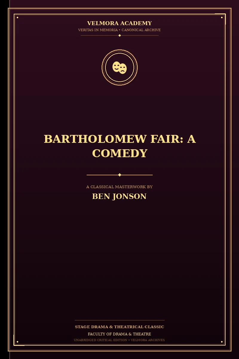Cover of Bartholomew Fair: A Comedy