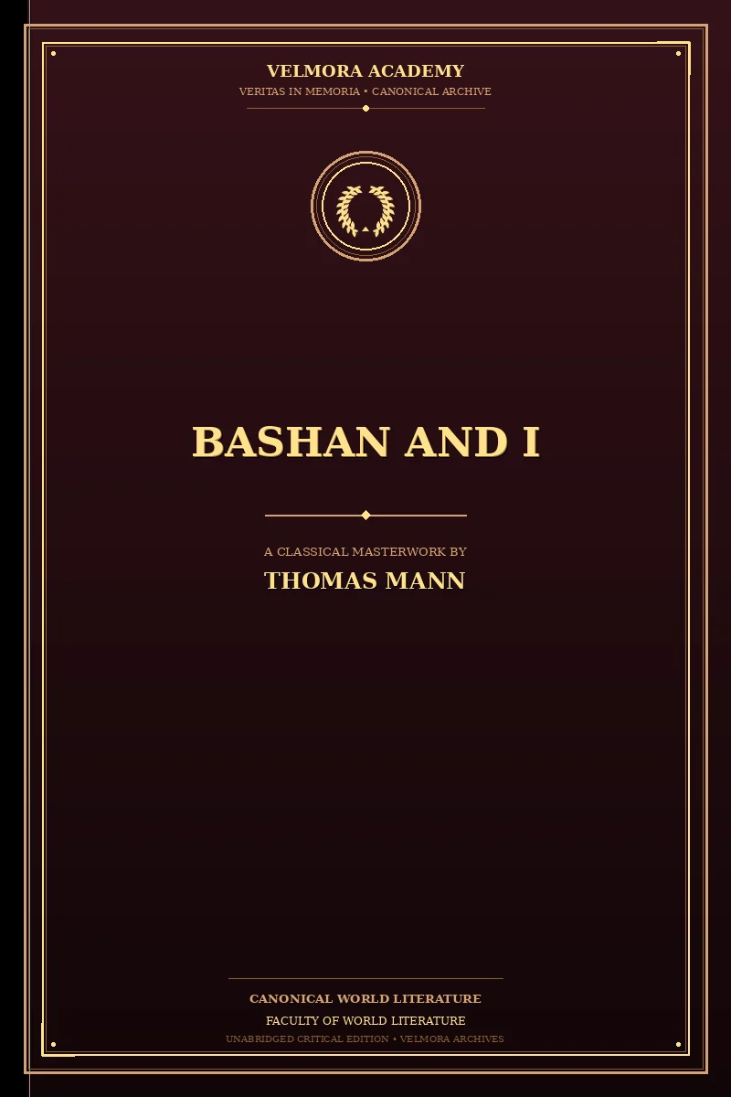 Cover of Bashan and I