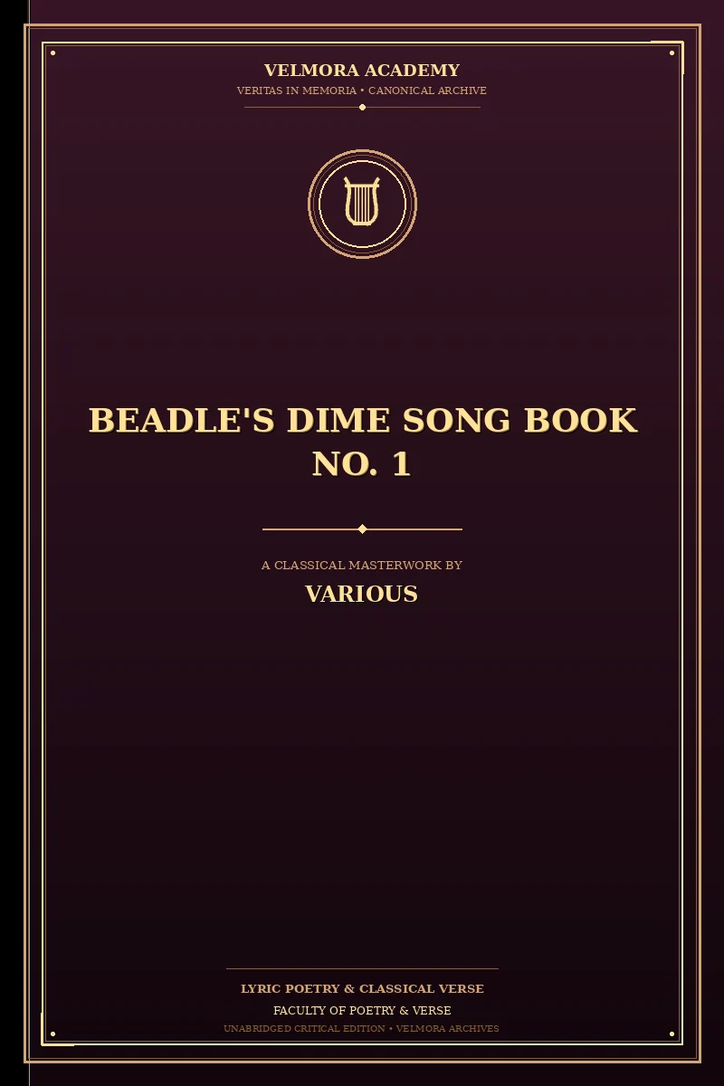 Beadle's Dime Song Book No. 1