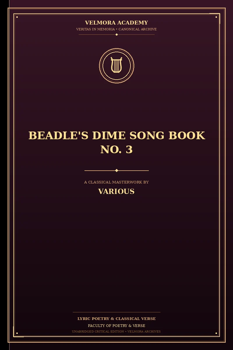 Beadle's Dime Song Book No. 3