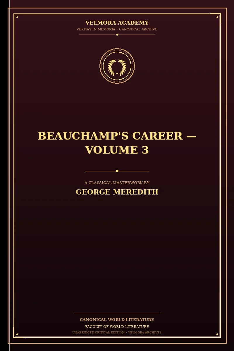 Cover of Beauchamp's Career — Volume 3