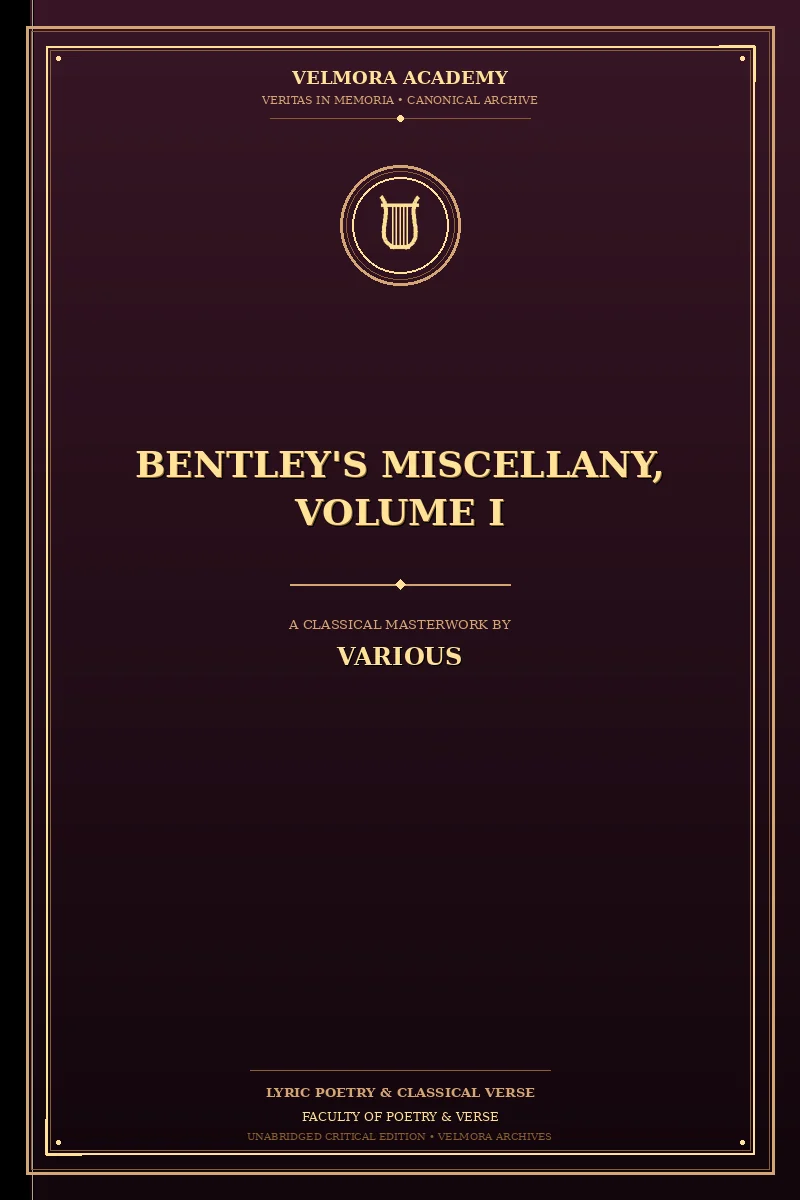 Cover of Bentley's Miscellany, Volume I