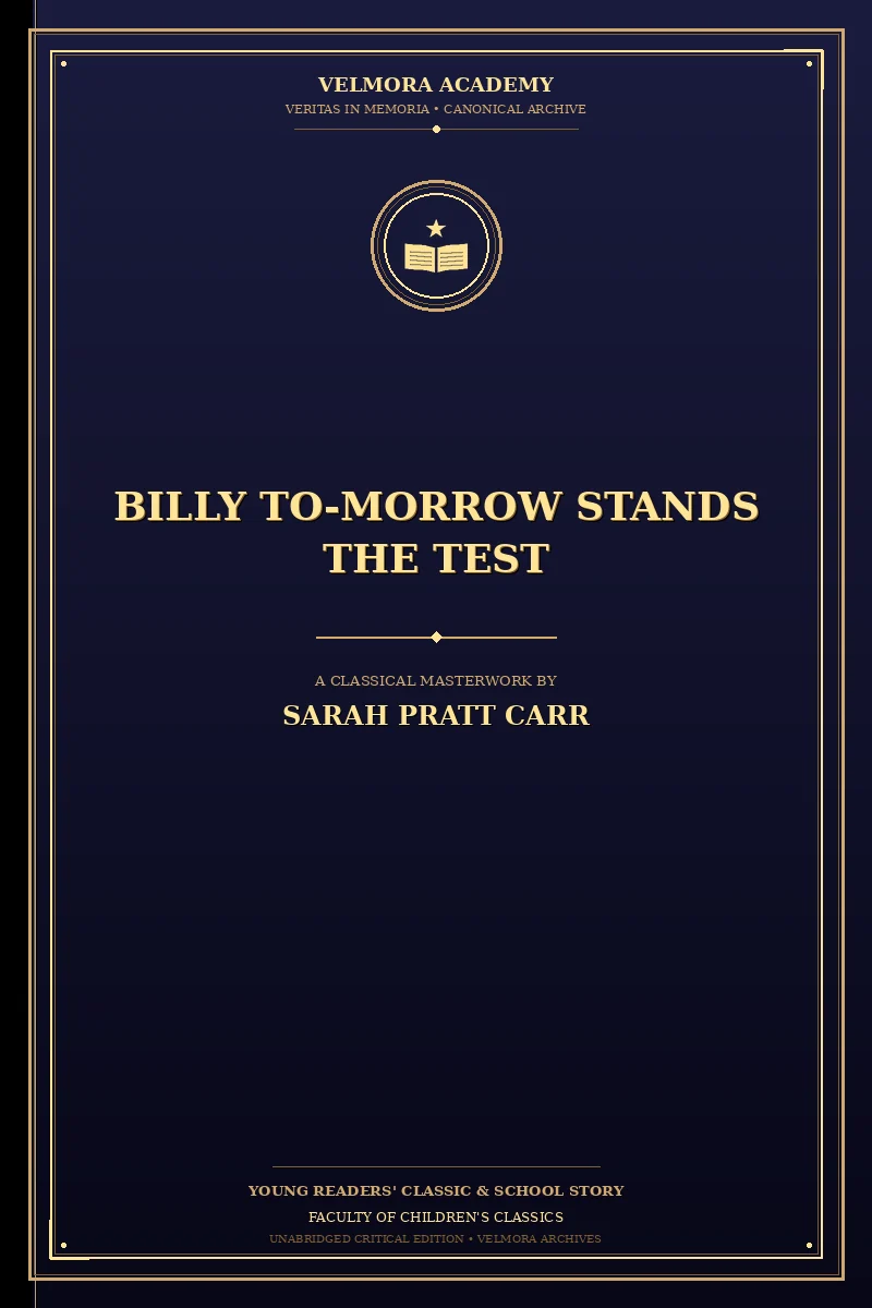 Billy To-morrow Stands the Test