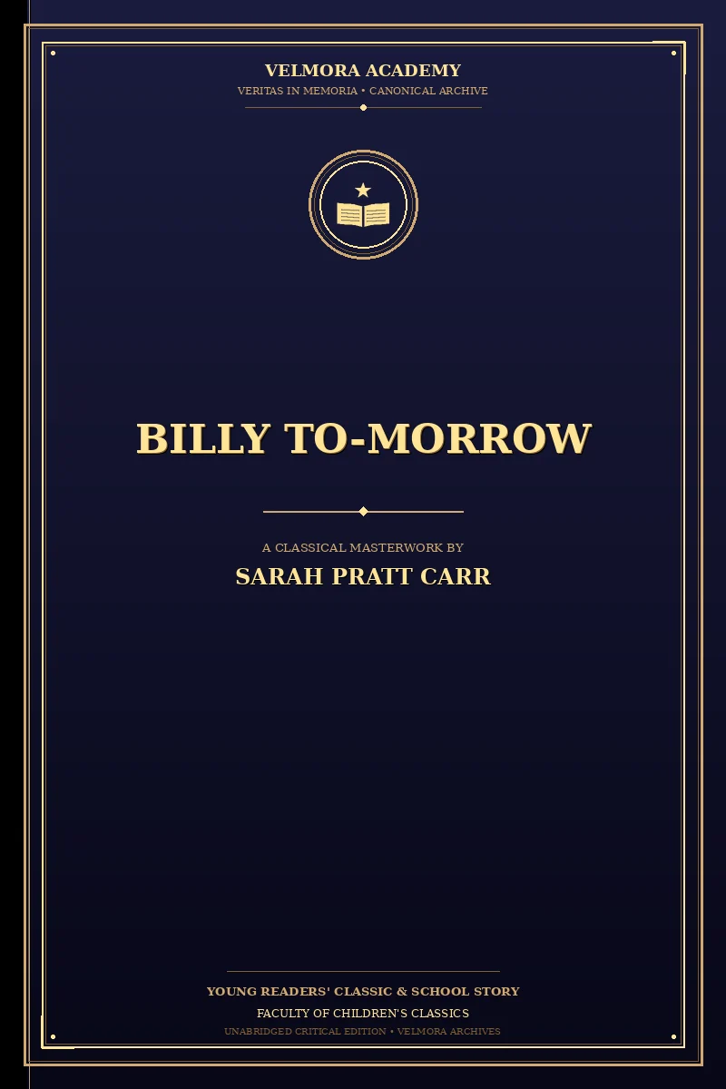 Cover of Billy To-morrow