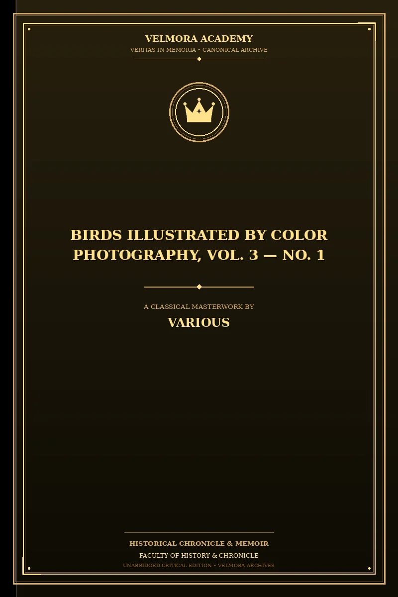 Cover of Birds Illustrated by Color Photography, Vol. 3 — No. 1