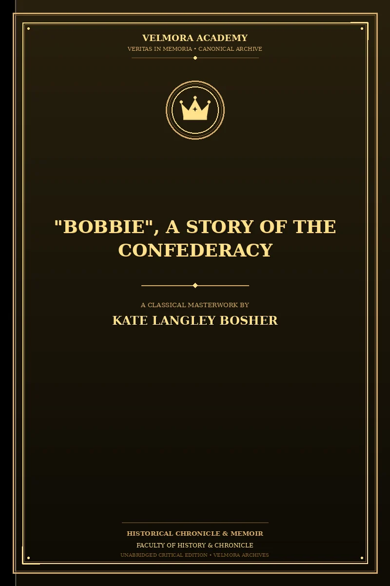 Cover of "Bobbie", a Story of the Confederacy