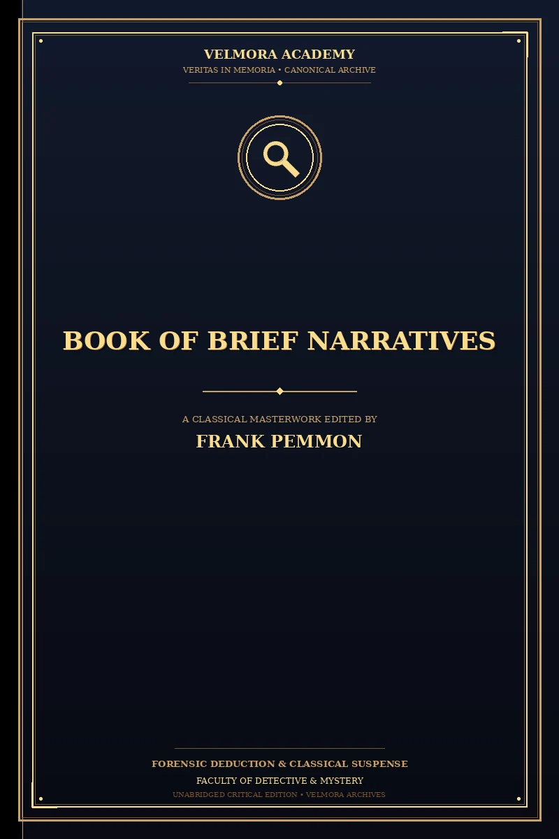 Cover of Book of brief narratives