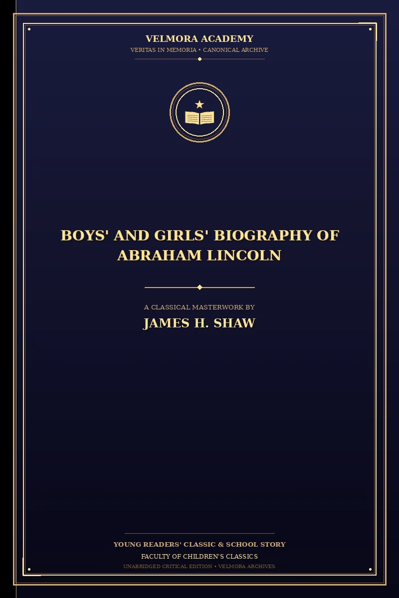 Cover of Boys' and Girls' Biography of Abraham Lincoln
