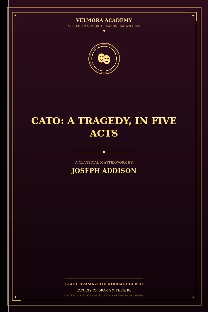 Cato: A Tragedy, in Five Acts