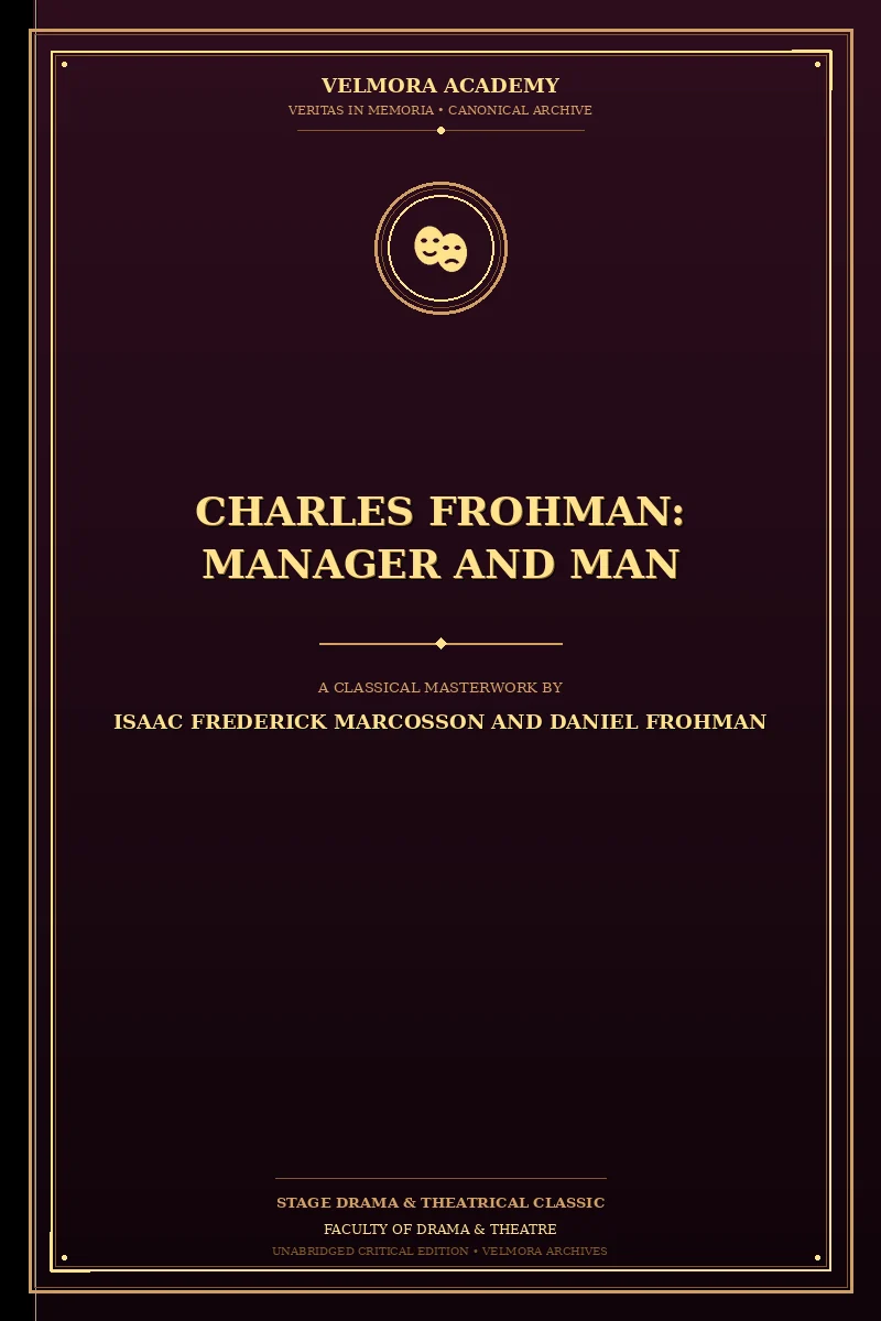 Cover of Charles Frohman: Manager and Man