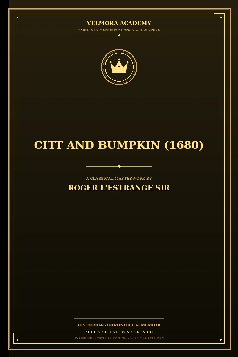 Cover of Citt and Bumpkin (1680)