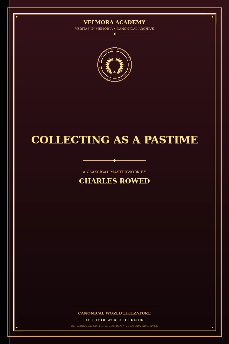 Cover of Collecting as a Pastime