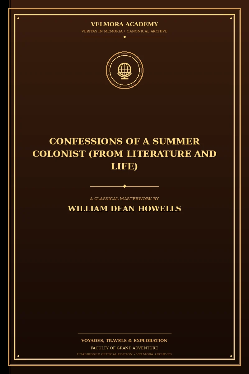 Cover of Confessions of a Summer Colonist (from Literature and Life)