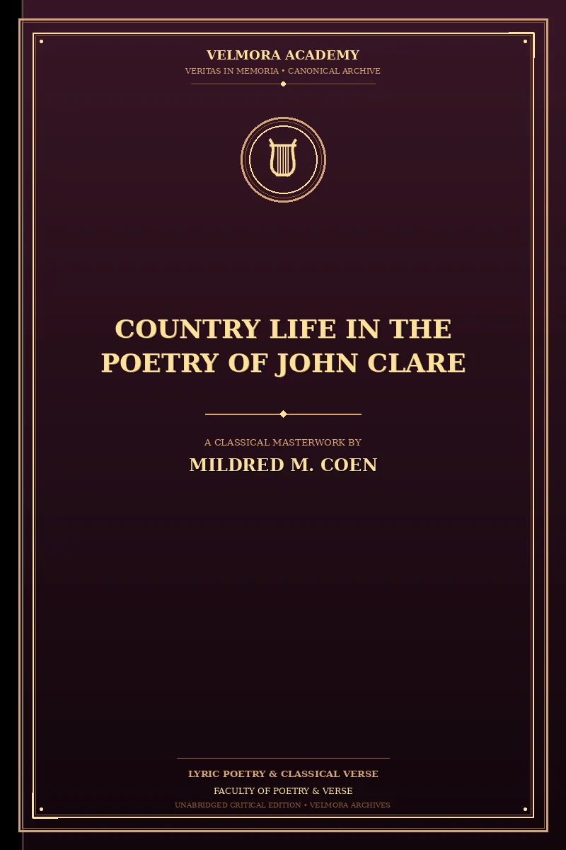 Country Life in the Poetry of John Clare