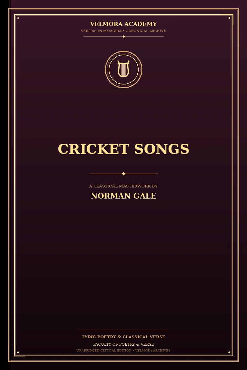 Cover of Cricket Songs