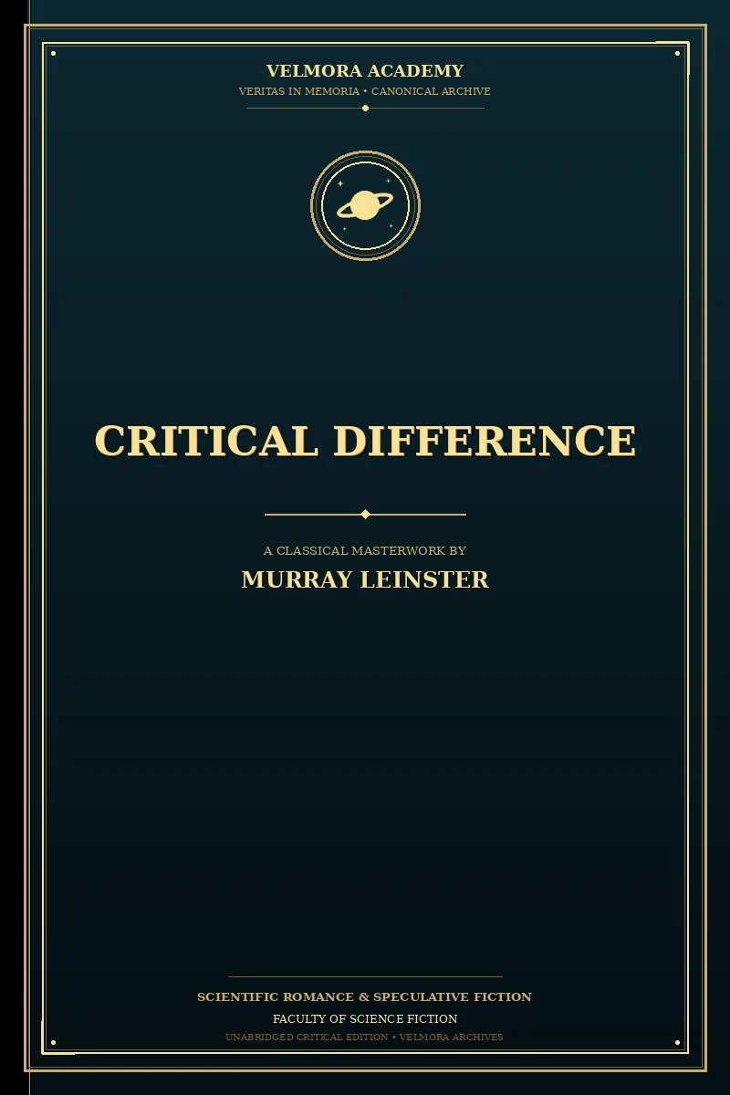 Cover of Critical difference