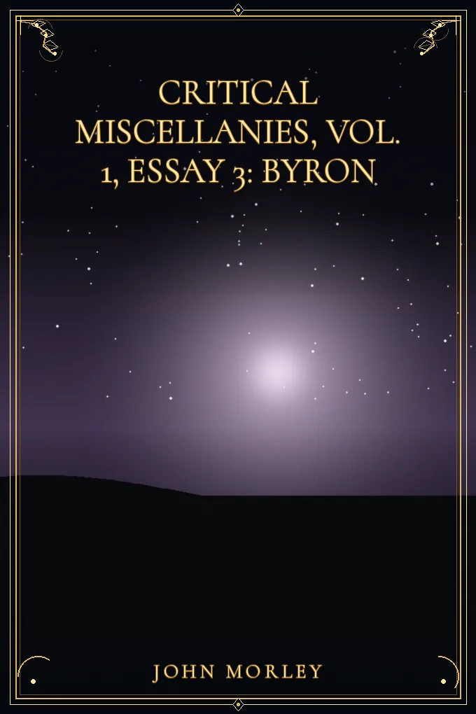 Cover of Critical Miscellanies, Vol. 1, Essay 3: Byron