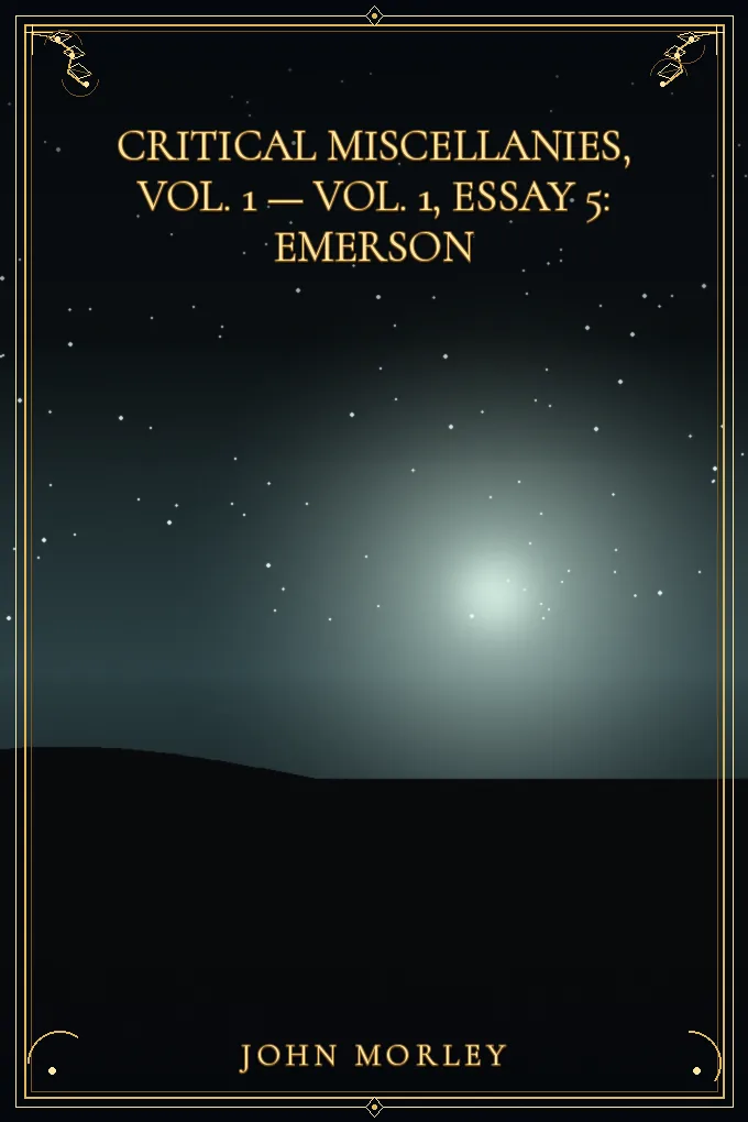 Cover of Critical Miscellanies, Vol. 1 — Vol. 1, Essay 5: Emerson