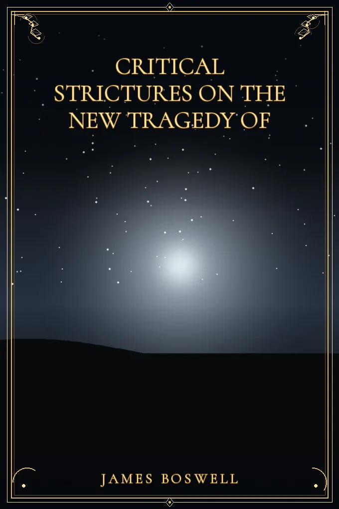 Cover of Critical Strictures on the New Tragedy