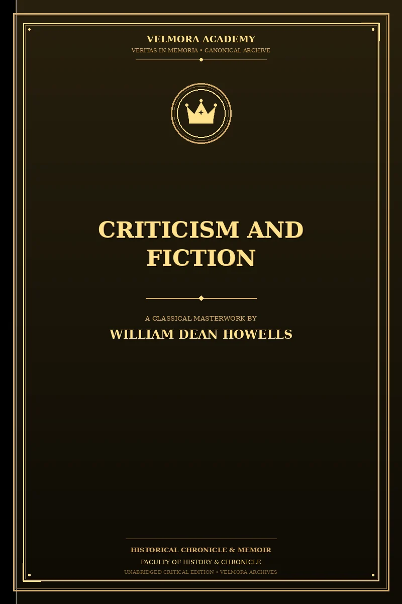 Cover of Criticism and Fiction