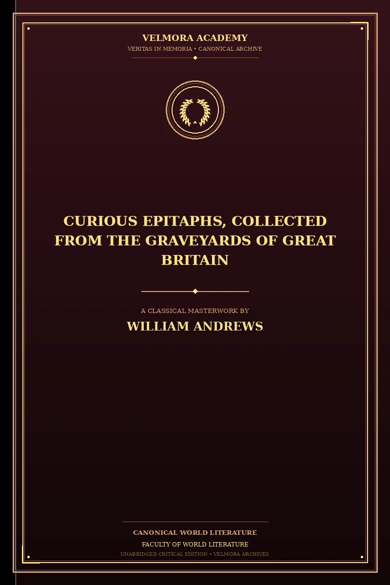 Cover of Curious Epitaphs, Collected from the Graveyards of Great Britain