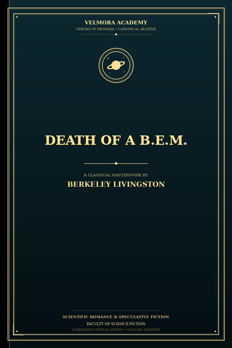 Cover of Death of a B.E.M.
