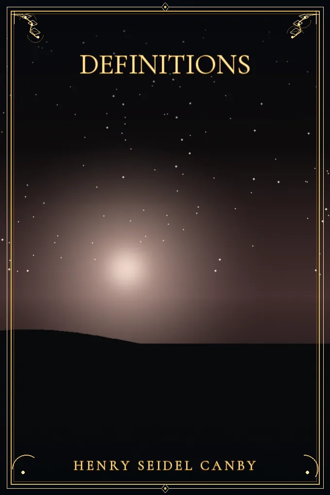Cover of Definitions [First Series]