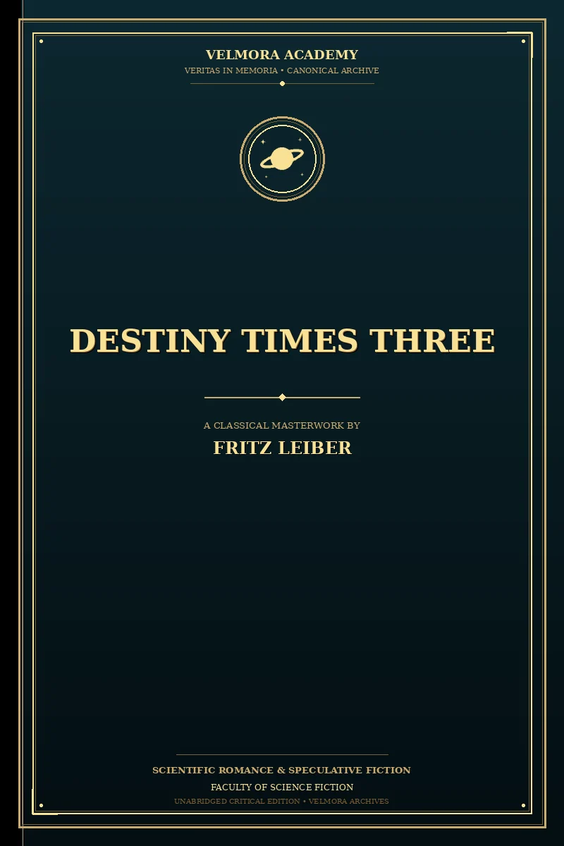 Cover of Destiny times three