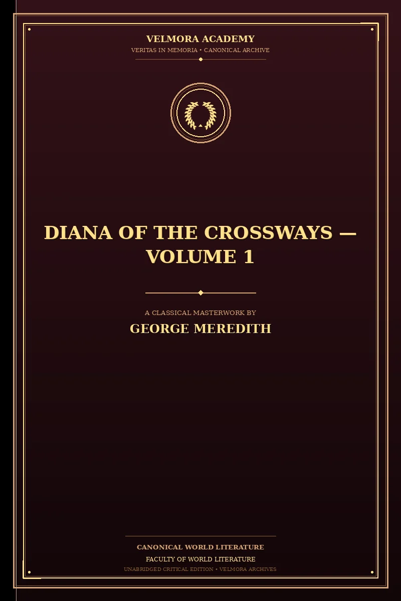 Cover of Diana of the Crossways — Volume 1