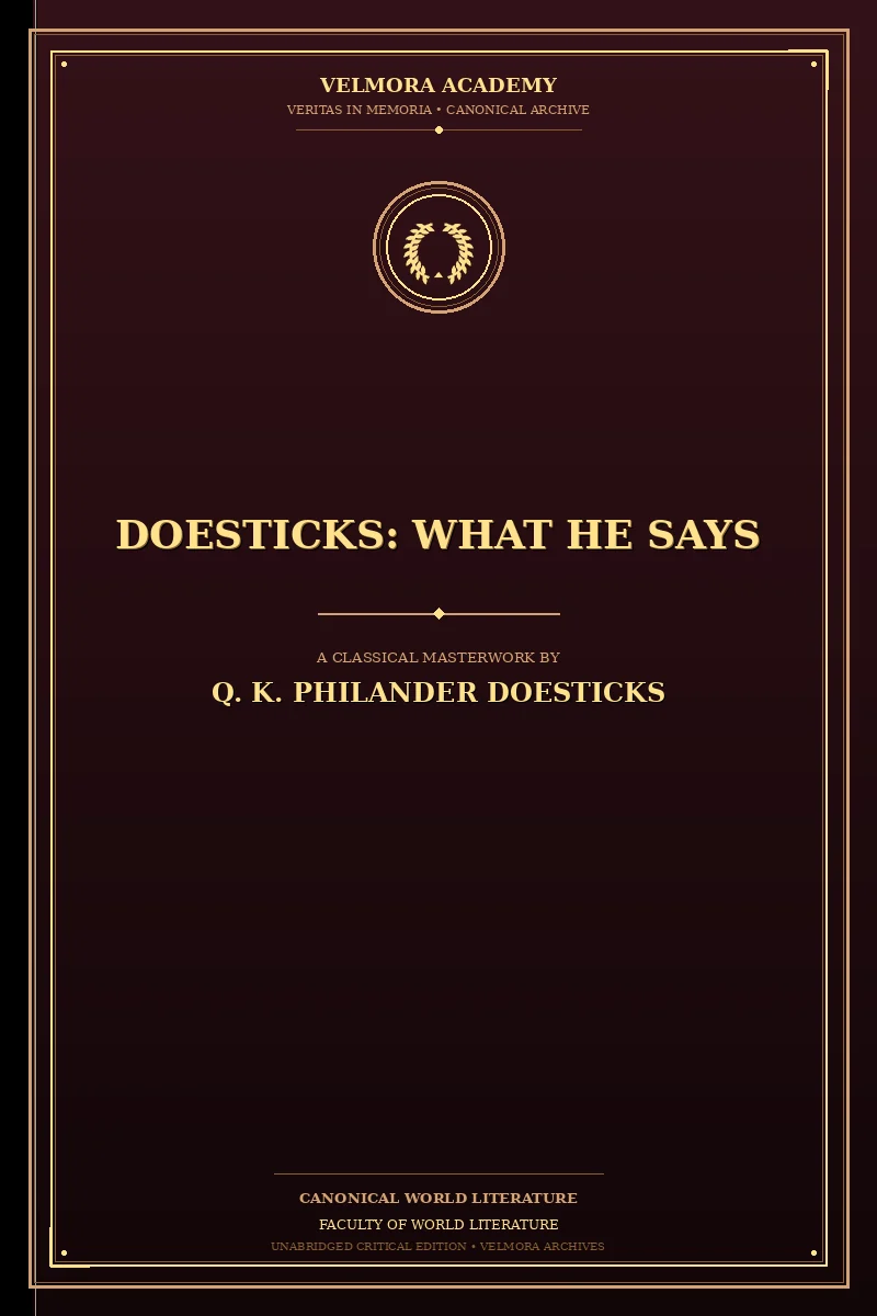Cover of Doesticks: What He Says