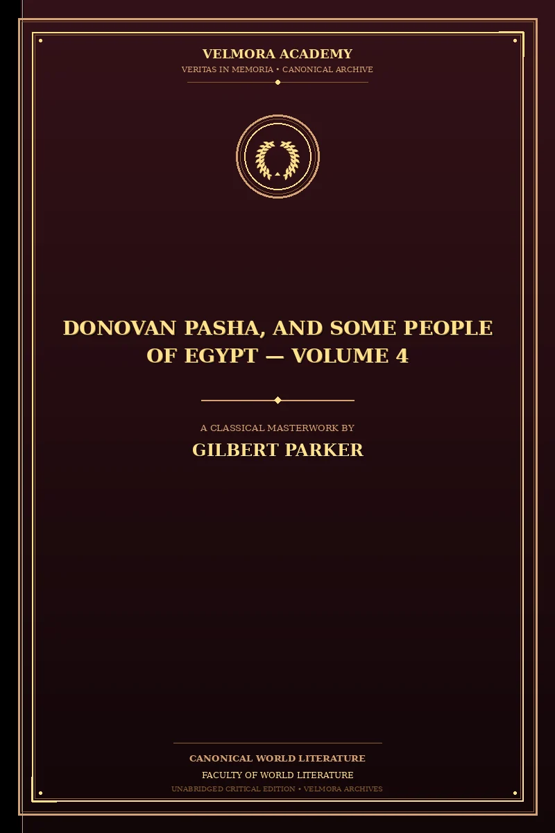 Cover of Donovan Pasha, and Some People of Egypt — Volume 4