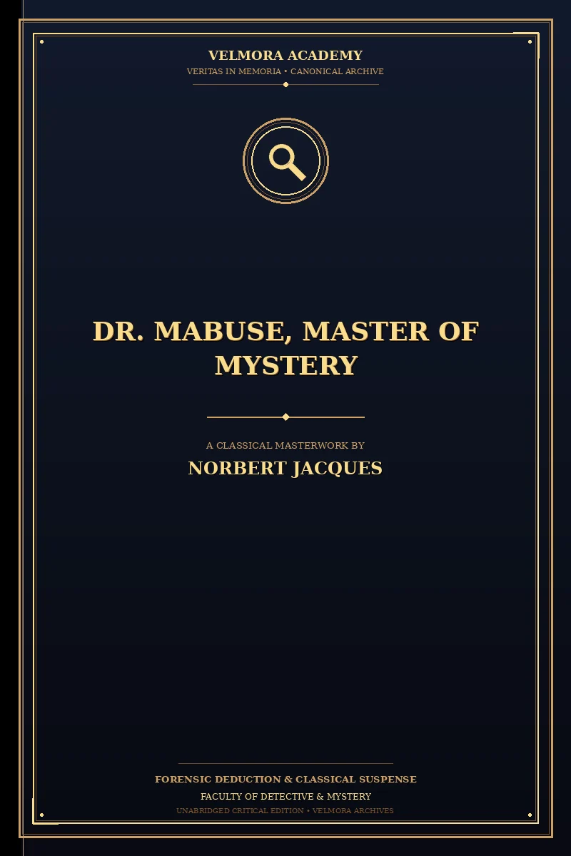 Dr. Mabuse, master of mystery