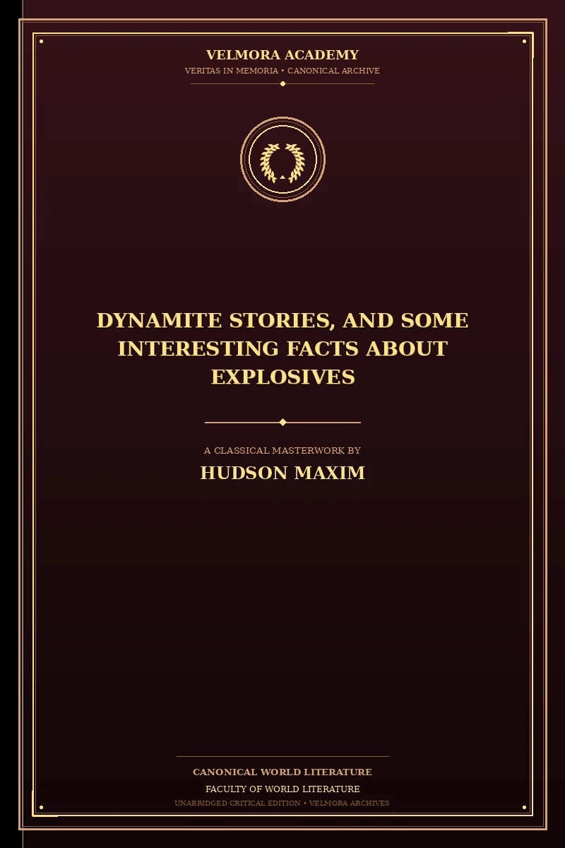 Dynamite Stories, and Some Interesting Facts About Explosives