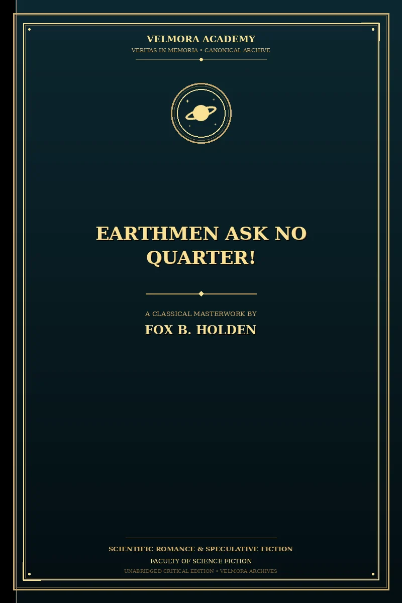 Cover of Earthmen Ask No Quarter!