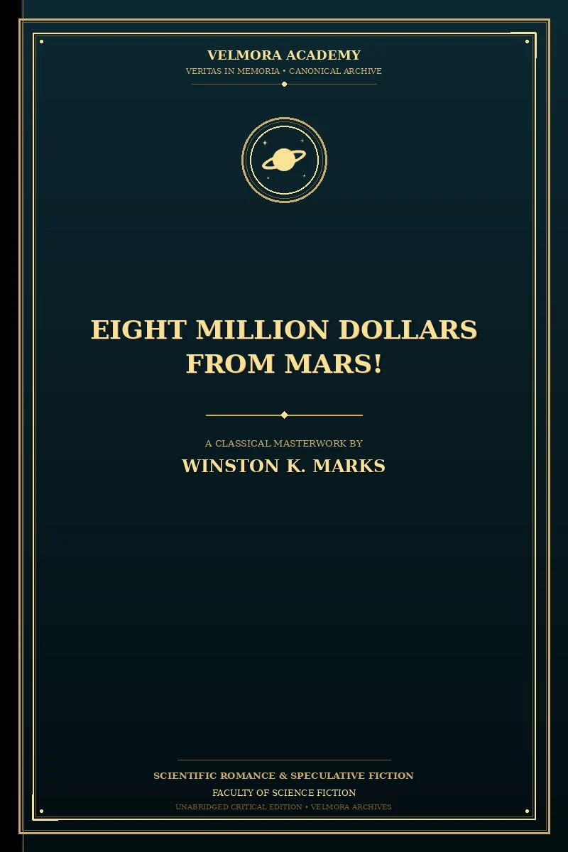 Cover of Eight Million Dollars From Mars!
