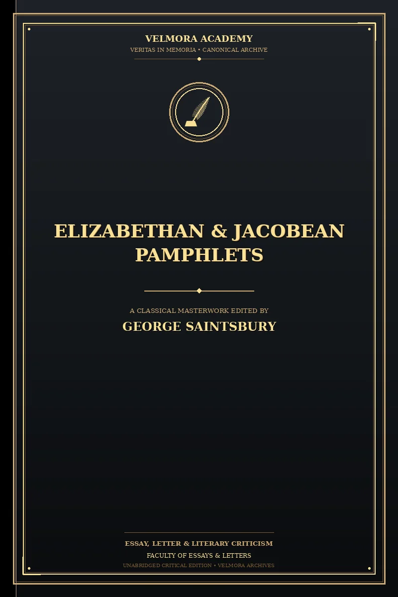 Cover of Elizabethan & Jacobean Pamphlets