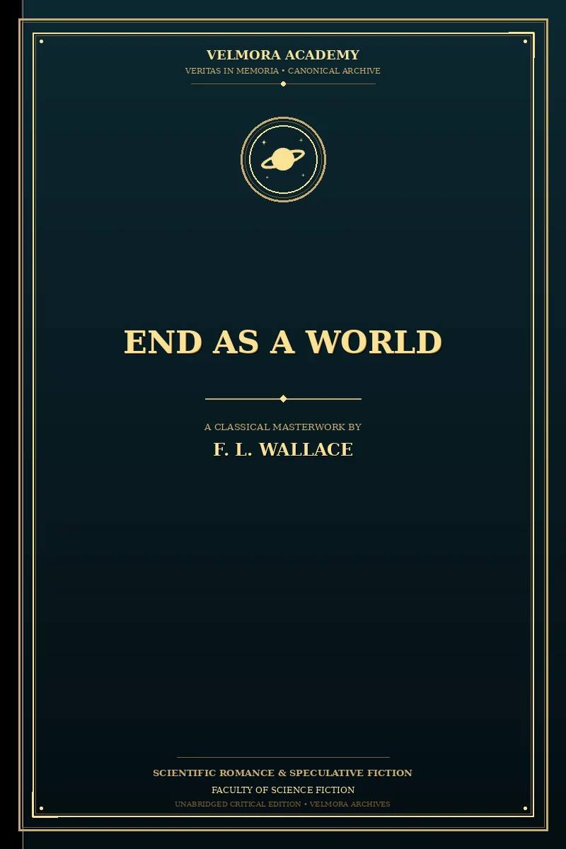 Cover of End as a World
