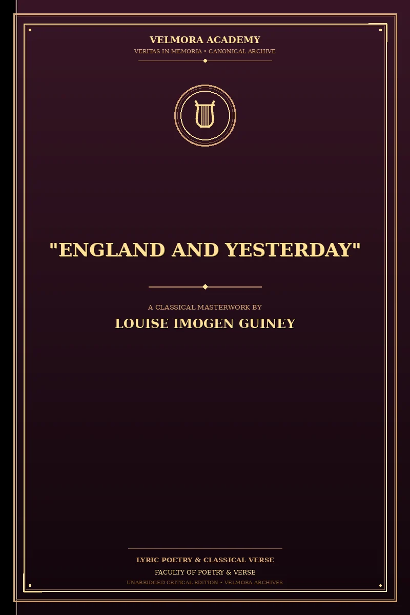 Cover of "England and Yesterday"