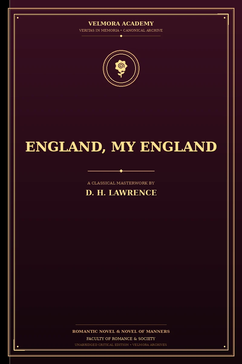 Cover of England, My England