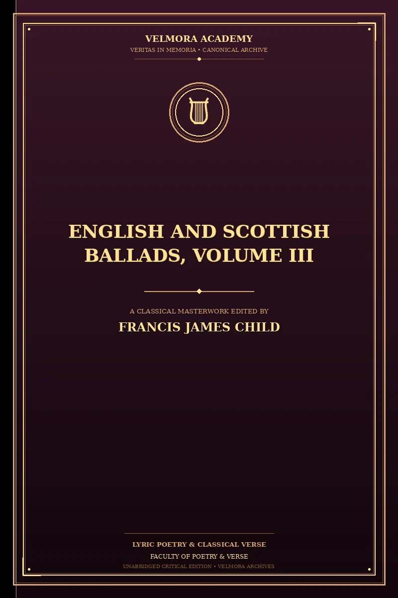 Cover of English and Scottish Ballads, Volume III