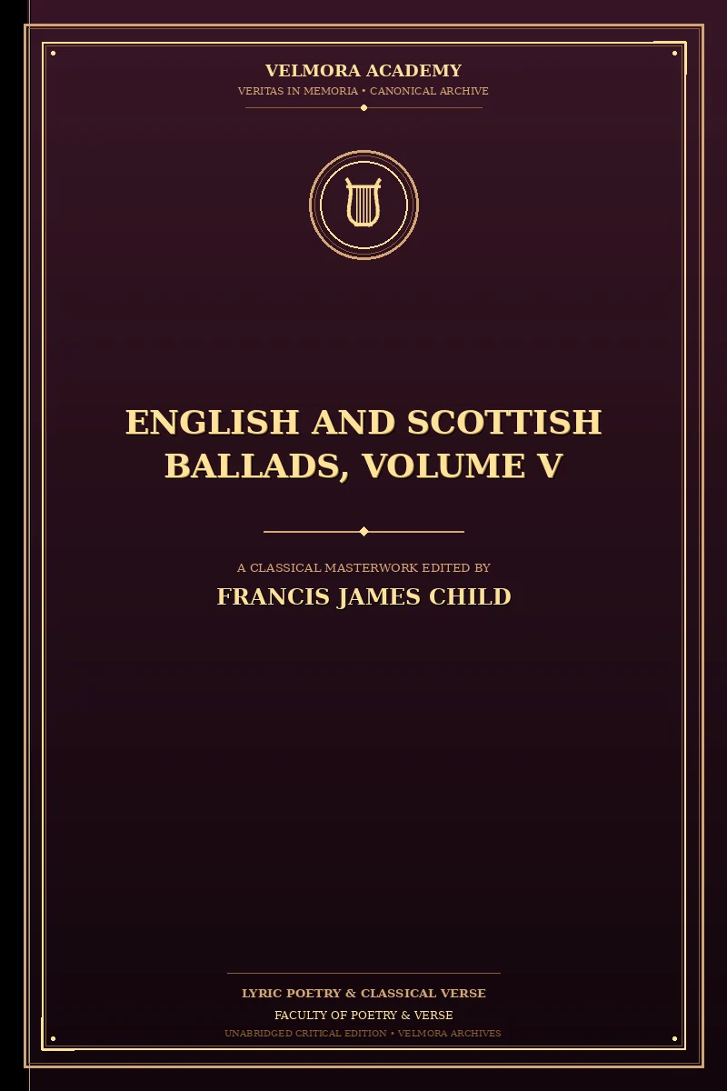 Cover of English and Scottish Ballads, Volume V