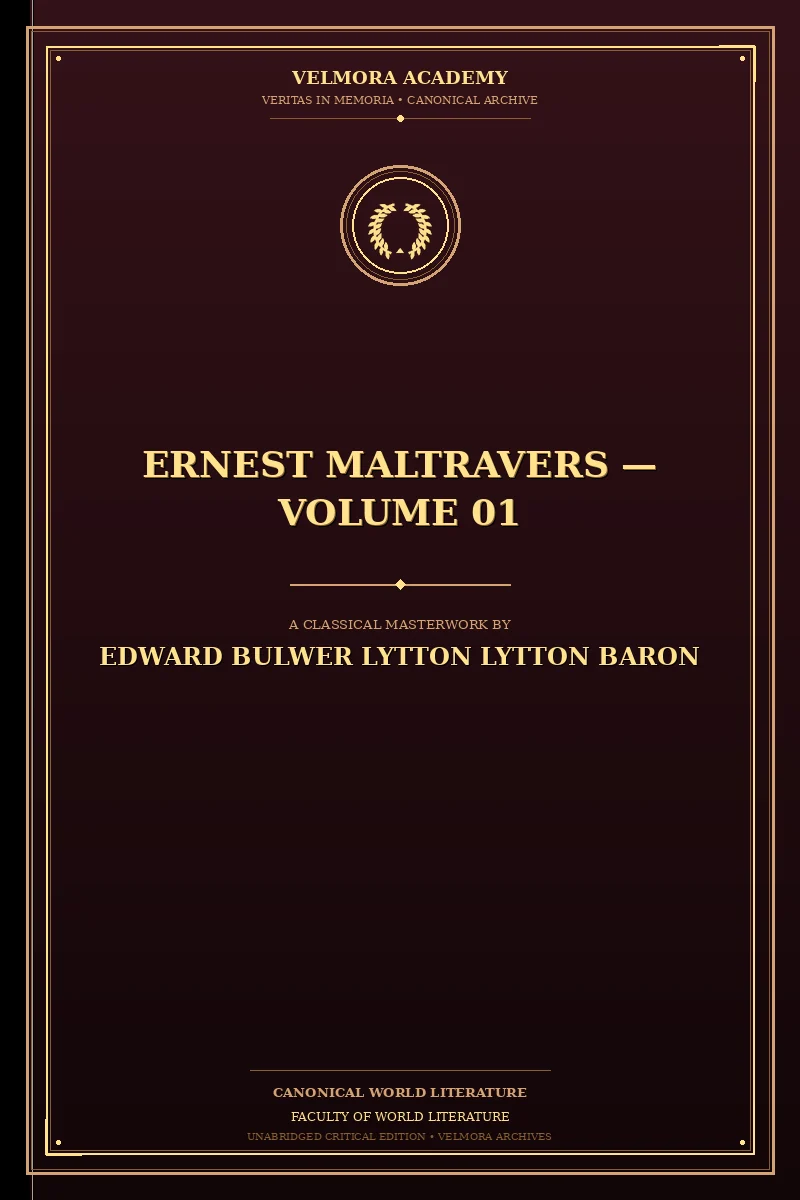 Cover of Ernest Maltravers — Volume 01